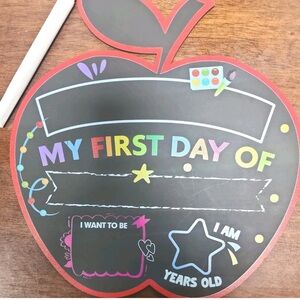 My First Day / Last Day Of School Chalkboard Sign/ Double Sided